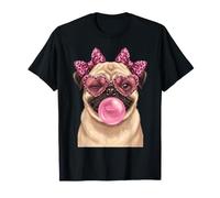 Pug Lover Colorful Portrait Dog Animal Cute Pug Owner T-Shirt