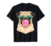 Pug Lover Colorful Portrait Dog Animal Cute Pug Owner T-Shirt