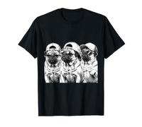 Pug Lover Colorful Portrait Dog Animal Cute Pug Owner T-Shirt