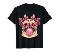 Pug Lover Colorful Portrait Dog Animal Cute Pug Owner T-Shirt