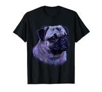 Pug Lover Colorful Portrait Dog Animal Cute Pug Owner T-Shirt