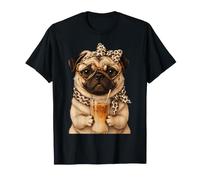 Pug Lover Colorful Portrait Dog Animal Cute Pug Owner T-Shirt