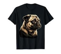 Pug Lover Colorful Portrait Dog Animal Cute Pug Owner T-Shirt