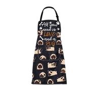 Pug Lovers Apron - Cute Pug Mom Gifts with Pockets