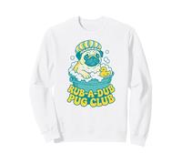 Pug Lover's Rub A Dub Pug Cub Cute Pug Dog Bath Time Sweatshirt