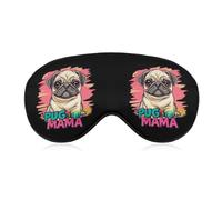 Pug Mama Sleep Mask Lightweight Blindfold Eye Mask with Adjustable Strap for Men Women