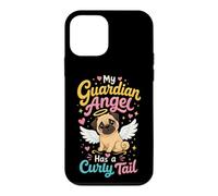 Pug Memorial Guardian Angel Has a Curly Tail Case for iPhone 12 mini