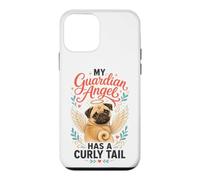 Pug Memorial Guardian Angel Has a Curly Tail Case for iPhone 12 mini