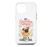 Pug Memorial Guardian Angel Has a Curly Tail Case for iPhone 12 Pro Max