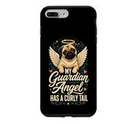 Pug Memorial Guardian Angel Has a Curly Tail Case for iPhone 7 Plus/8 Plus