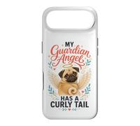 Pug Memorial Guardian Angel Has a Curly Tail Case for iPhone Air
