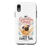 Pug Memorial Guardian Angel Has a Curly Tail Case for iPhone XR