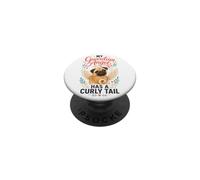 Pug Memorial Guardian Angel Has a Curly Tail PopSockets Adhesive PopGrip