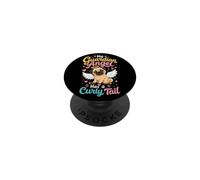 Pug Memorial Guardian Angel Has a Curly Tail PopSockets Adhesive PopGrip