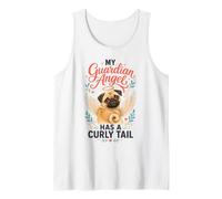 Pug Memorial Guardian Angel Has a Curly Tail Tank Top