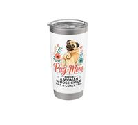 Pug Mom: A Woman Whose Child Has a Curly Tail Stainless Steel Insulated Tumbler