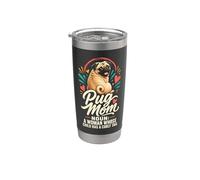 Pug Mom: A Woman Whose Child Has a Curly Tail Stainless Steel Insulated Tumbler