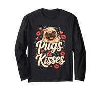 Pug Mom Love - Pugs and Kisses Long Sleeve T-Shirt