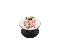 Pug Mom Love - Pugs and Kisses PopSockets Adhesive PopGrip