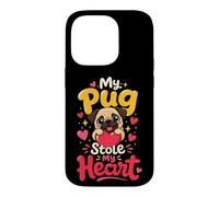 Pug Mom My Pug Stole My Heart Case for iPhone 14 Pro