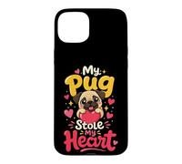 Pug Mom My Pug Stole My Heart Case for iPhone 15 Plus