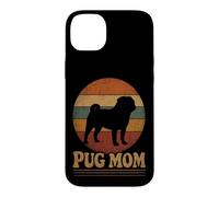 Pug Mom Retro Vintage Distressed Case for iPhone 14 Plus