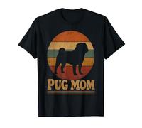 Pug Mom Retro Vintage Distressed T-Shirt