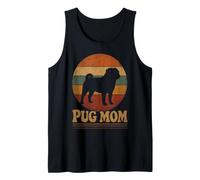 Pug Mom Retro Vintage Distressed Tank Top