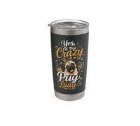 Pug Mom Yes I'm that Crazy Pug Lady Stainless Steel Insulated Tumbler