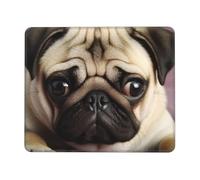 Pug Mouse Pad Waterproof Gaming Mousepad for Office Computer Mousepads for Desk Pad with Non-Slip Rubber Base Washable Cloth Mouse Mat 7 x 8.6 in