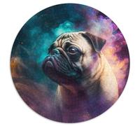 Pug Nebula Puzzle 1000 Pieces Jigsaw Jigsaw Puzzles for Adults Perfect for Christmas, Halloween, Easter, New Year 67.5x67.5cm