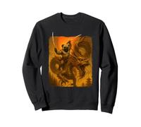 Pug Ninja Riding Dragon Japanese Samurai Ukiyo-E Dog Lover Sweatshirt