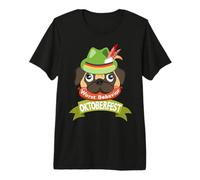 Pug Oktoberfest Lederhosen Alpine Hat Costume Premium T-Shirt