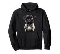 Pug Owner Colorful Portrait Dog Animal Cute Pug Lover Pullover Hoodie