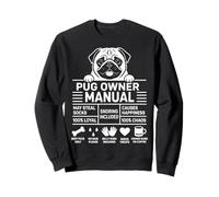 Pug Owner Manual Pug Dog Lover Funny Sweatshirt