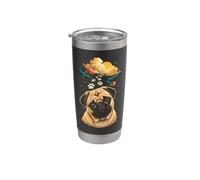 Pug Paw Prints Into Clouds Pug Lover Stainless Steel Insulated Tumbler