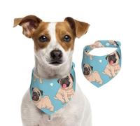 Pug,Pet Bib Scarf Cats Dog Bandana Dogs Towel Bib Adjustable Pet Scarf,M