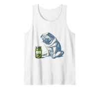 Pug Pickles Illustration Tank Top