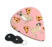 Pug Pizza Pink Printed Guitar pick Guitar Plectrums for Acoustic Guitar Electric Guitar Bass Guitar - Guitar Accessories - 6 Pack 0.46mm