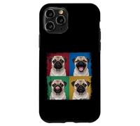 Pug Puppy Pop Art Four Quadrant Expressions Portrait Case for iPhone 11 Pro