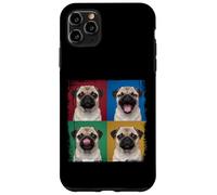 Pug Puppy Pop Art Four Quadrant Expressions Portrait Case for iPhone 11 Pro Max