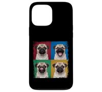 Pug Puppy Pop Art Four Quadrant Expressions Portrait Case for iPhone 13 Pro Max