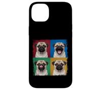 Pug Puppy Pop Art Four Quadrant Expressions Portrait Case for iPhone 14 Plus