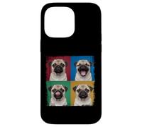 Pug Puppy Pop Art Four Quadrant Expressions Portrait Case for iPhone 14 Pro Max