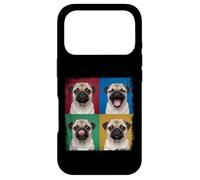 Pug Puppy Pop Art Four Quadrant Expressions Portrait Case for iPhone 17 Pro