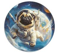 Pug Puzzle 1000 Pieces Jigsaw Rotundity Jigsaws Adults Kids Puzzles Brainteasing Impossible Challenging Puzzling Fun 1000pcs (67.5x67.5cm)