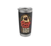 Pug Rules Funny Pug Lover Gift Stainless Steel Insulated Tumbler