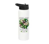 Pug Saint Patricks Day T-Rex Irish Pug Pugtrex Day Pug Stainless Steel Insulated Water Bottle