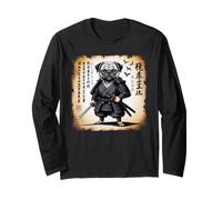 Pug Samurai Art Japanese Vintage Long Sleeve T-Shirt
