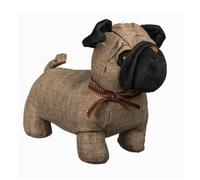Out of the Blue Pug Dog Shaped Door Stopper, Fabric, Brown, 28x28x21 cm